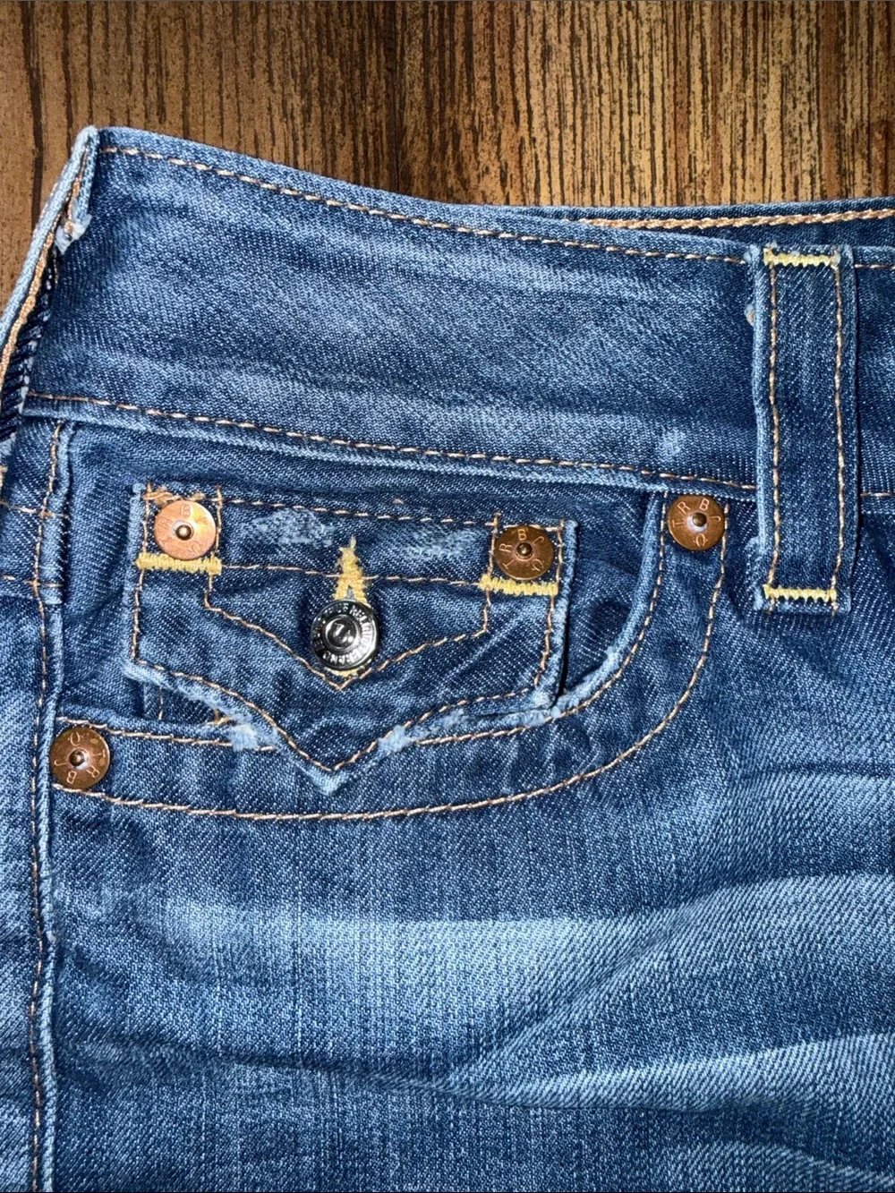 True Religion Sadie Women's Denim Mini Skirt in Medium Blue 2005